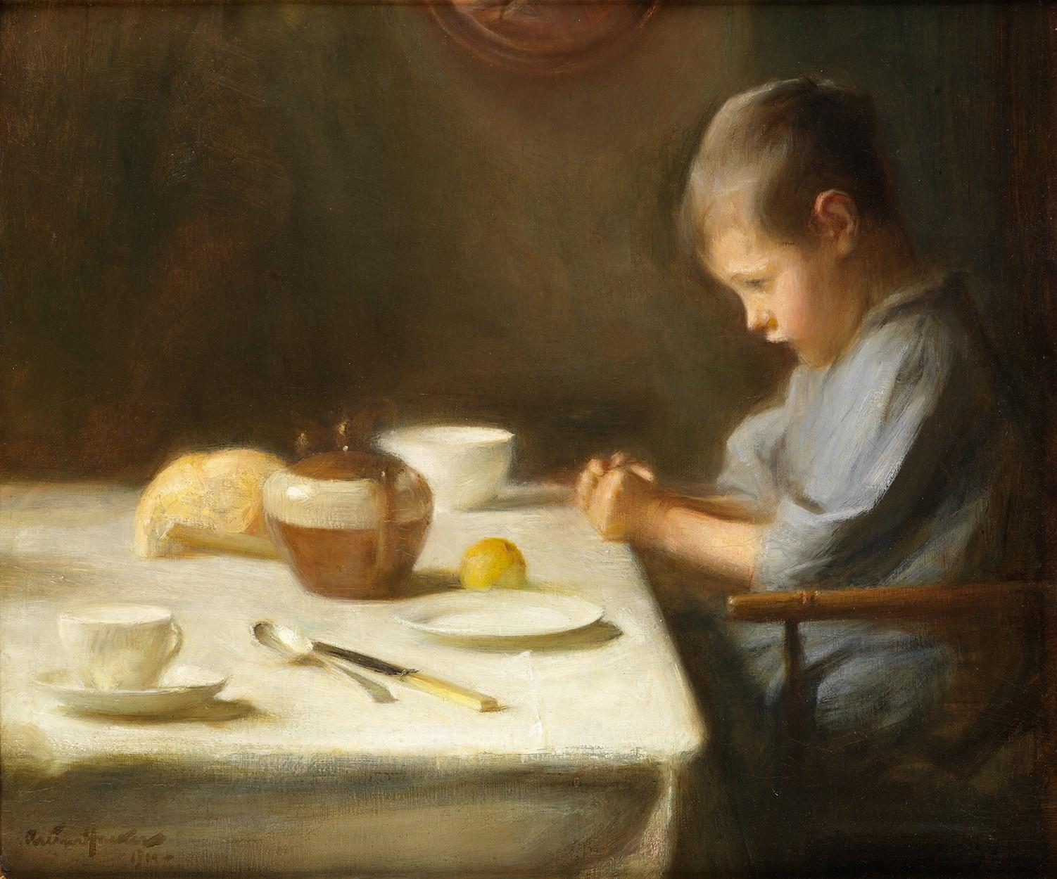 Arthur Hacker, R.A. - Saying Grace