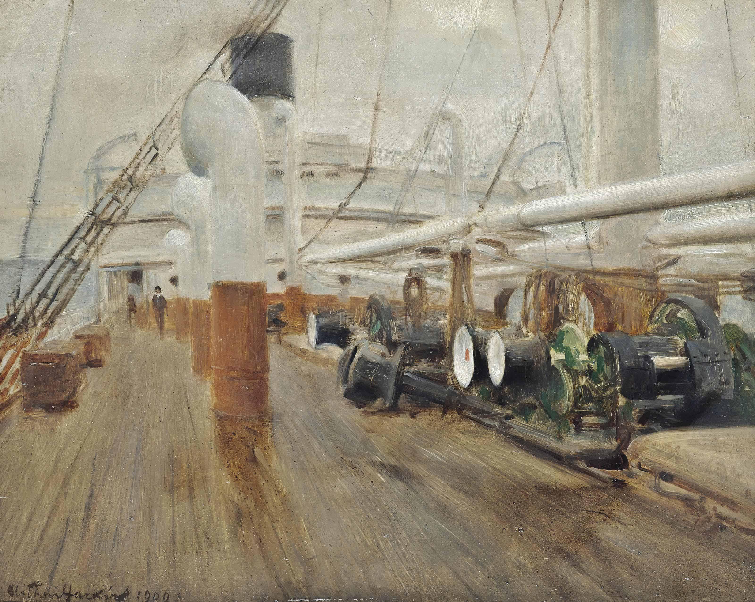Arthur Hacker, R.A. - The Deck Of The S.S. Veronese