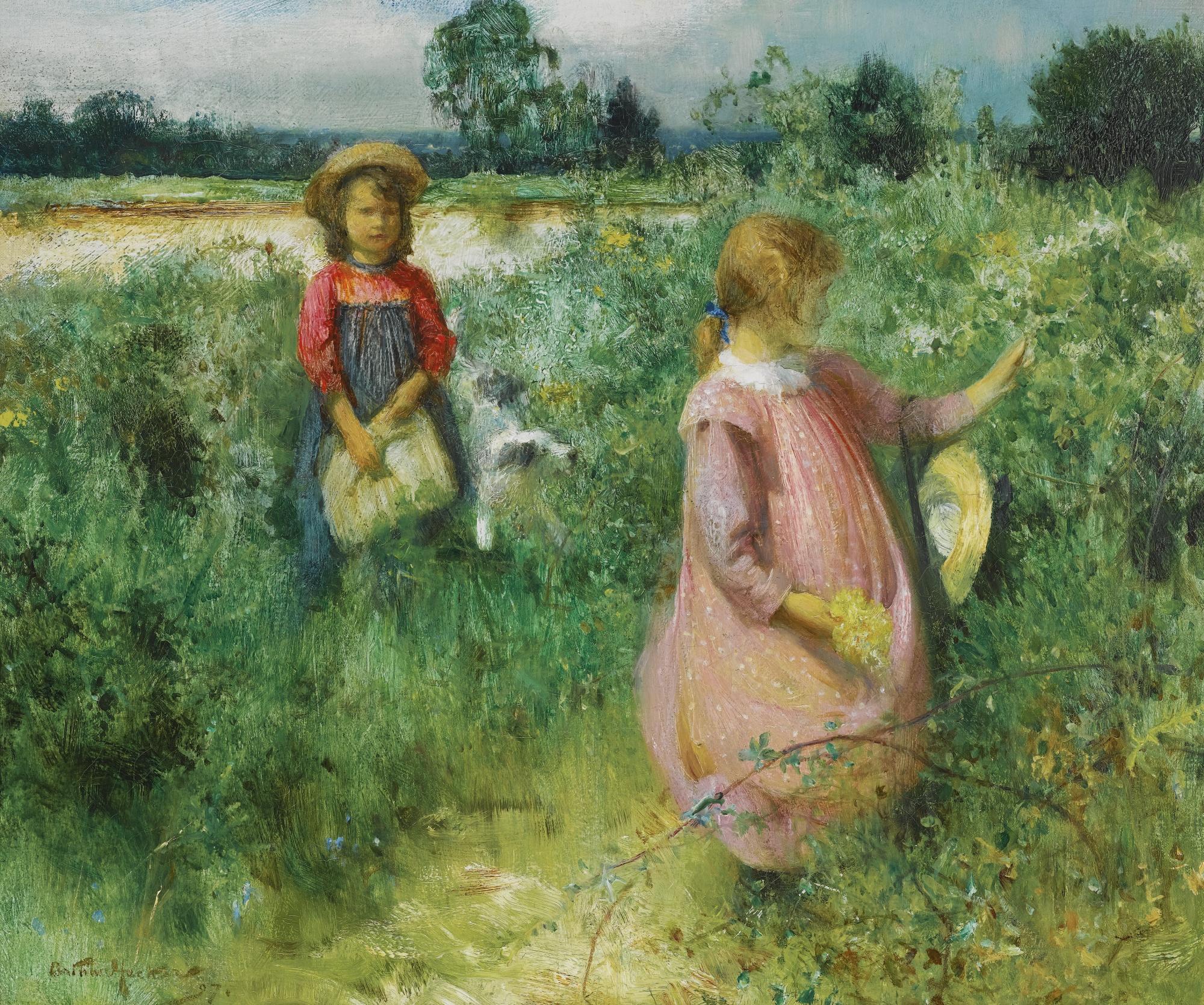 Arthur Hacker - Picking Wildflowers