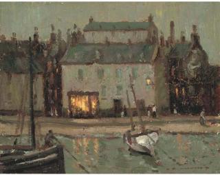 Arthur Hayward - Night, Old St. Ives