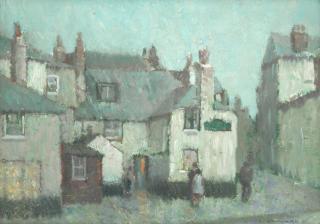 Arthur Hayward - Sloop Inn, St Ives, by Moonlight