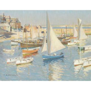 Arthur Hayward - The Harbour At Polperro