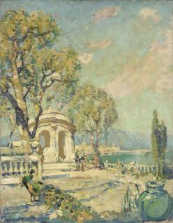 Arthur Henry Knighton Hammond - Sunbathing beside a river; and Resting beside the lake