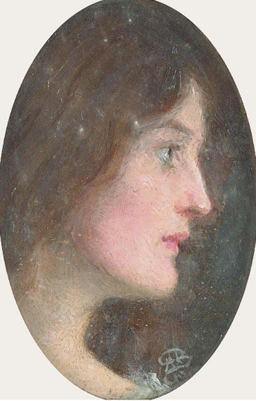 Arthur Herbert Buckland - Portrait of Effie Ruskin, profile