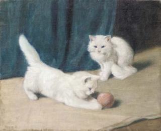 Arthur Heyer - Friends at play; and A close shave