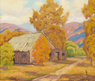 Arthur Hill Gilbert - Bret Harte Cabin, Painted at Jackass Hill Near Sonora, California