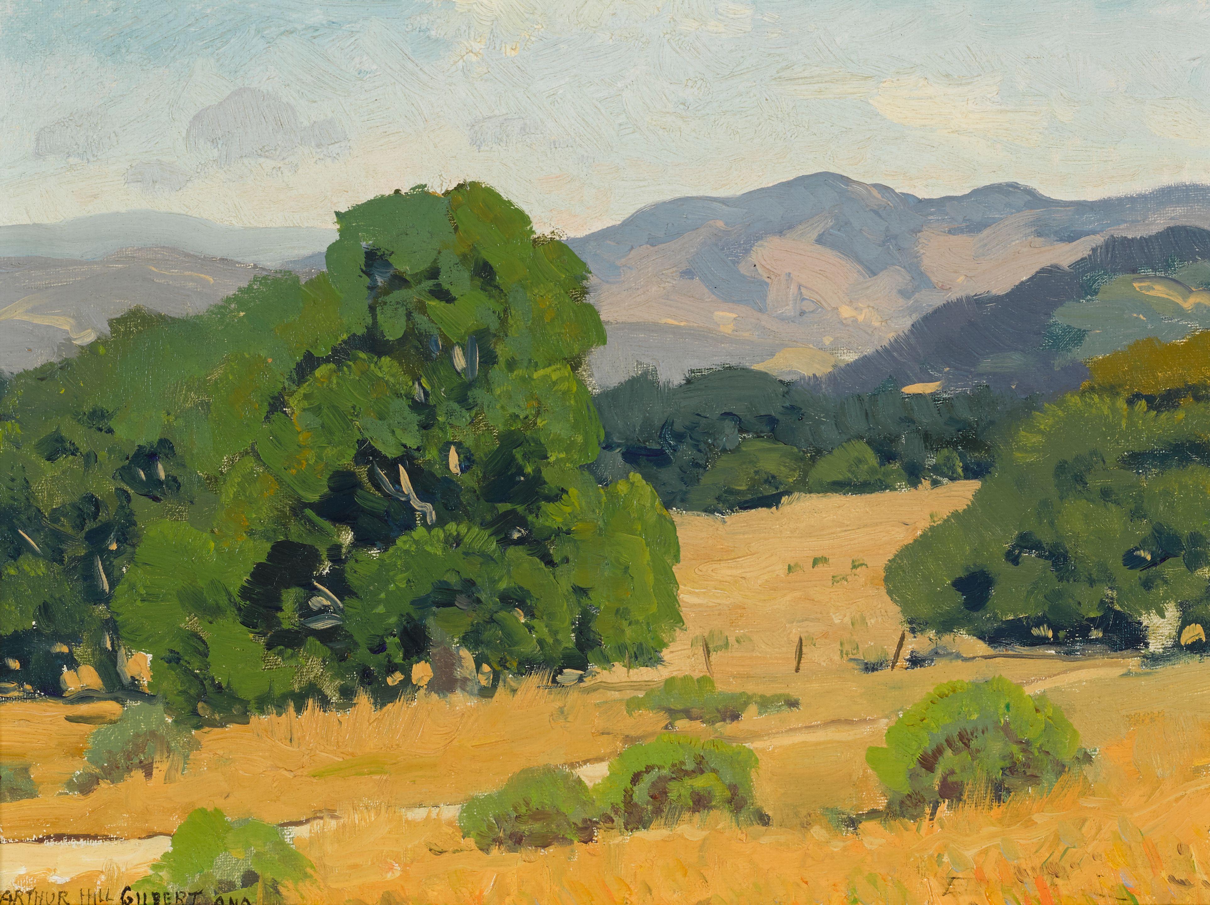 Arthur Hill Gilbert - Landscape with California Live Oak