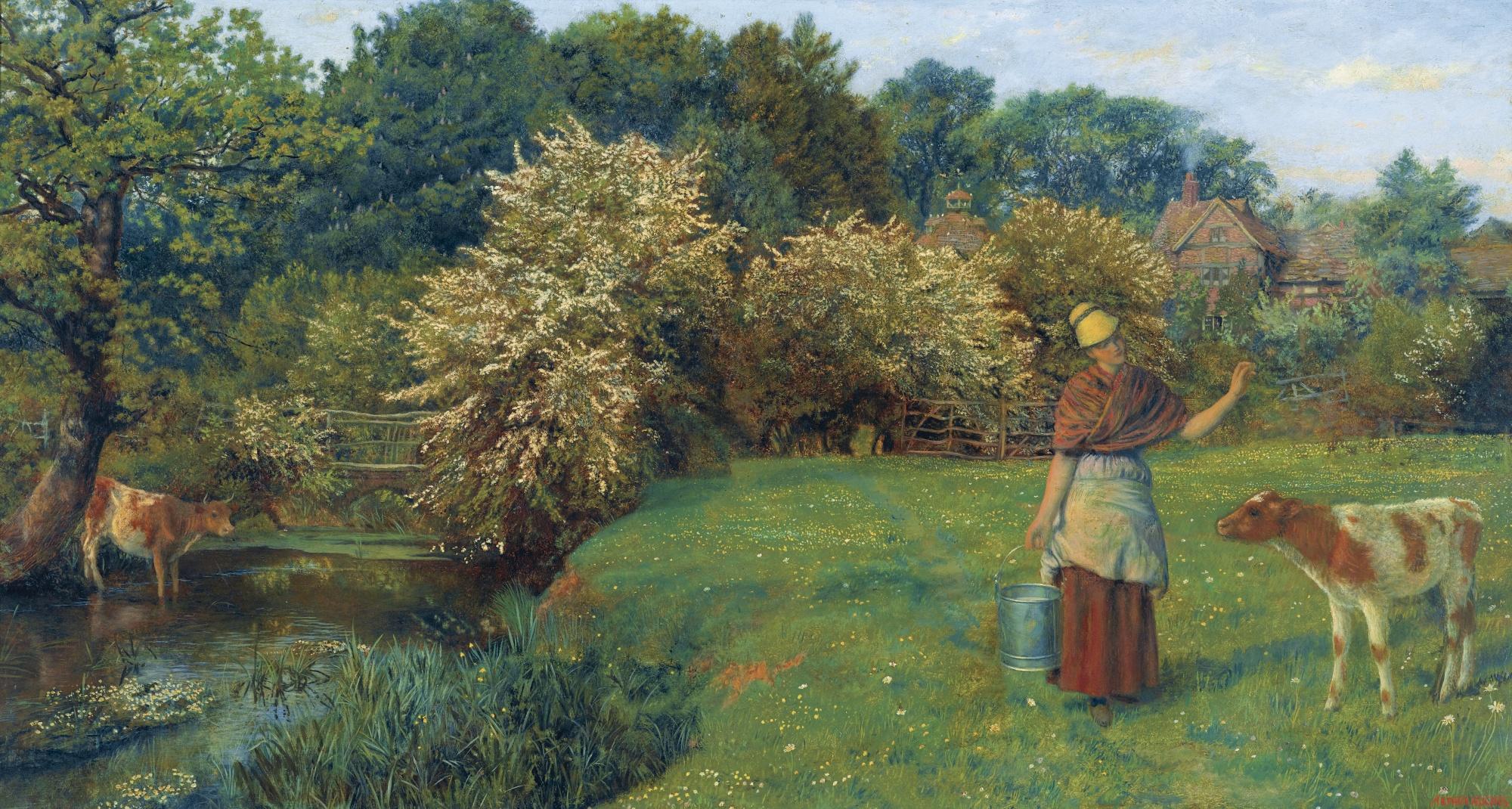 Arthur Hughes - Poll The Milkmaid 