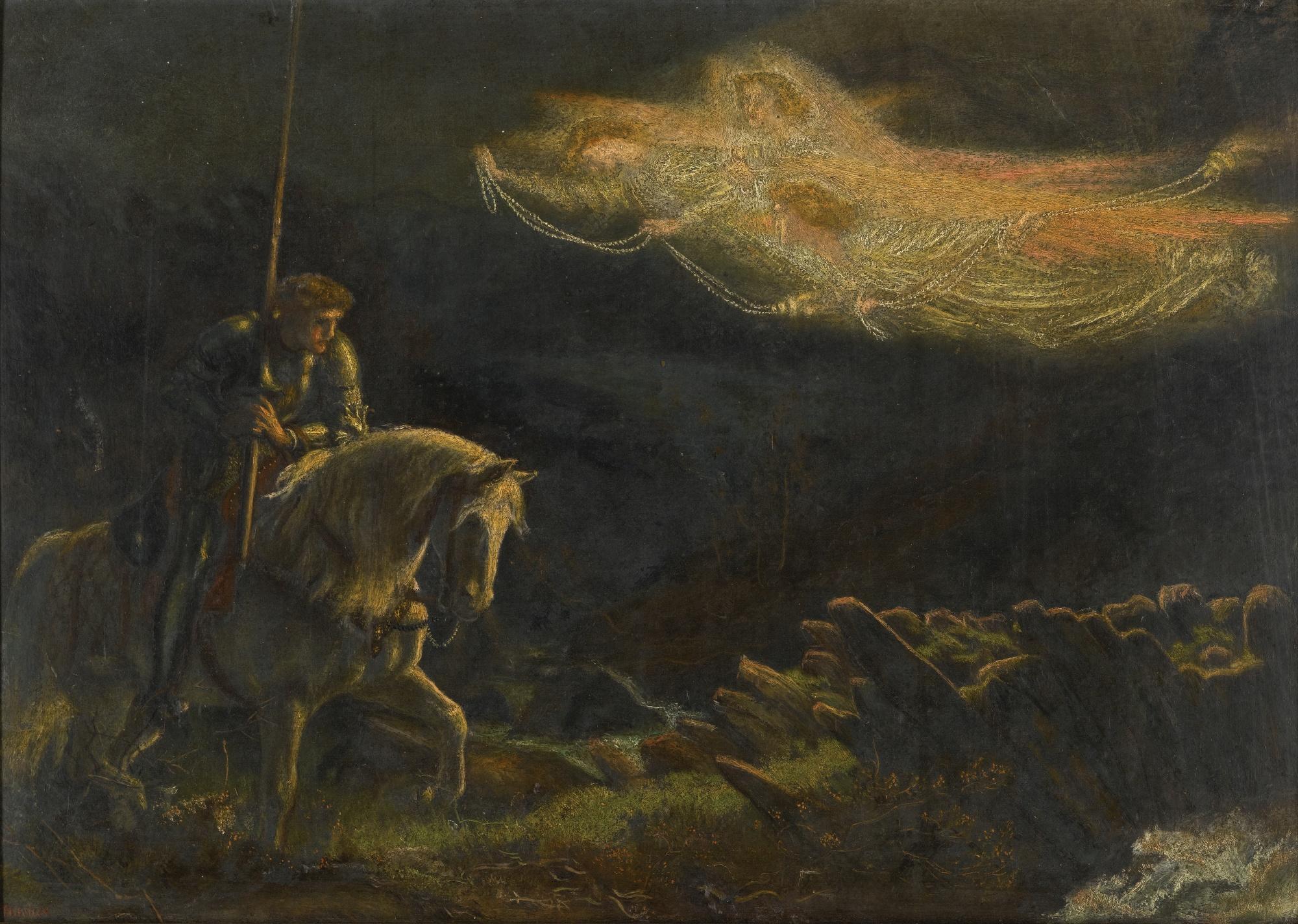 Arthur Hughes - Study For Sir Galahad - The Quest For The Holy Grail