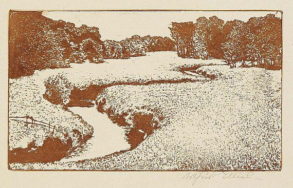 Arthur Illies - 2 Bll.: Alsterwiesen. Wiesenlandschaft