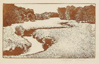 Arthur Illies - 2 Bll.: Alsterwiesen. Wiesenlandschaft