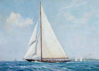 Arthur James Wetherall Burgess - His Majesty King George V\'s Britannia off Cowes