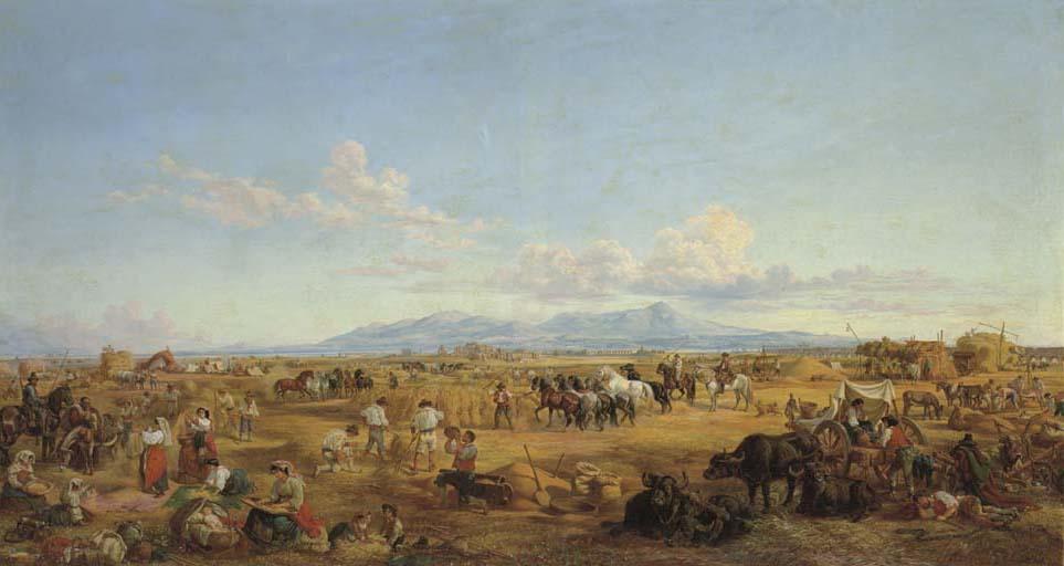 Arthur John Strutt - Haymaking In The Roman Campagna