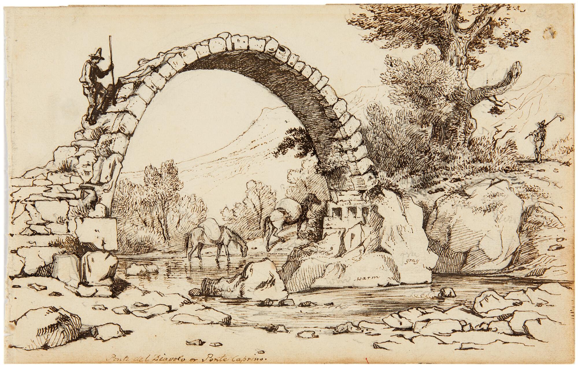 Arthur John Strutt - „Ponte del Diavolo or Ponte Caprino“.