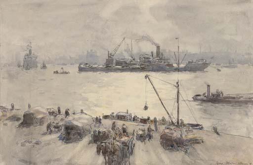 Arthur John Trevor Briscoe, R.S.M.A., R.I. - Quays, Rotterdam