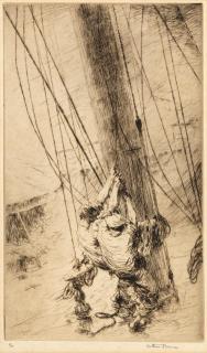 Arthur John Trevor Briscoe - \'Clewlines & Buntlines\' framed