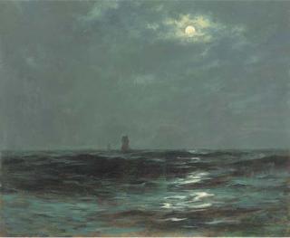 Arthur John Trevor Briscoe - Moonlight at sea
