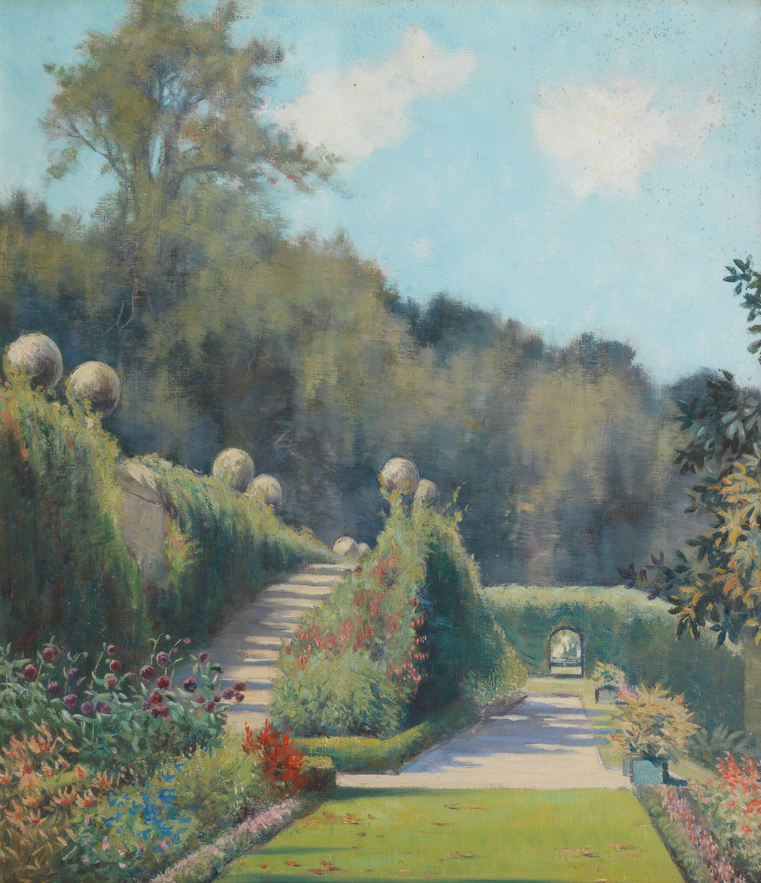 Arthur Johnston Ryle - Two views of the gardens at Dunrobin Castle