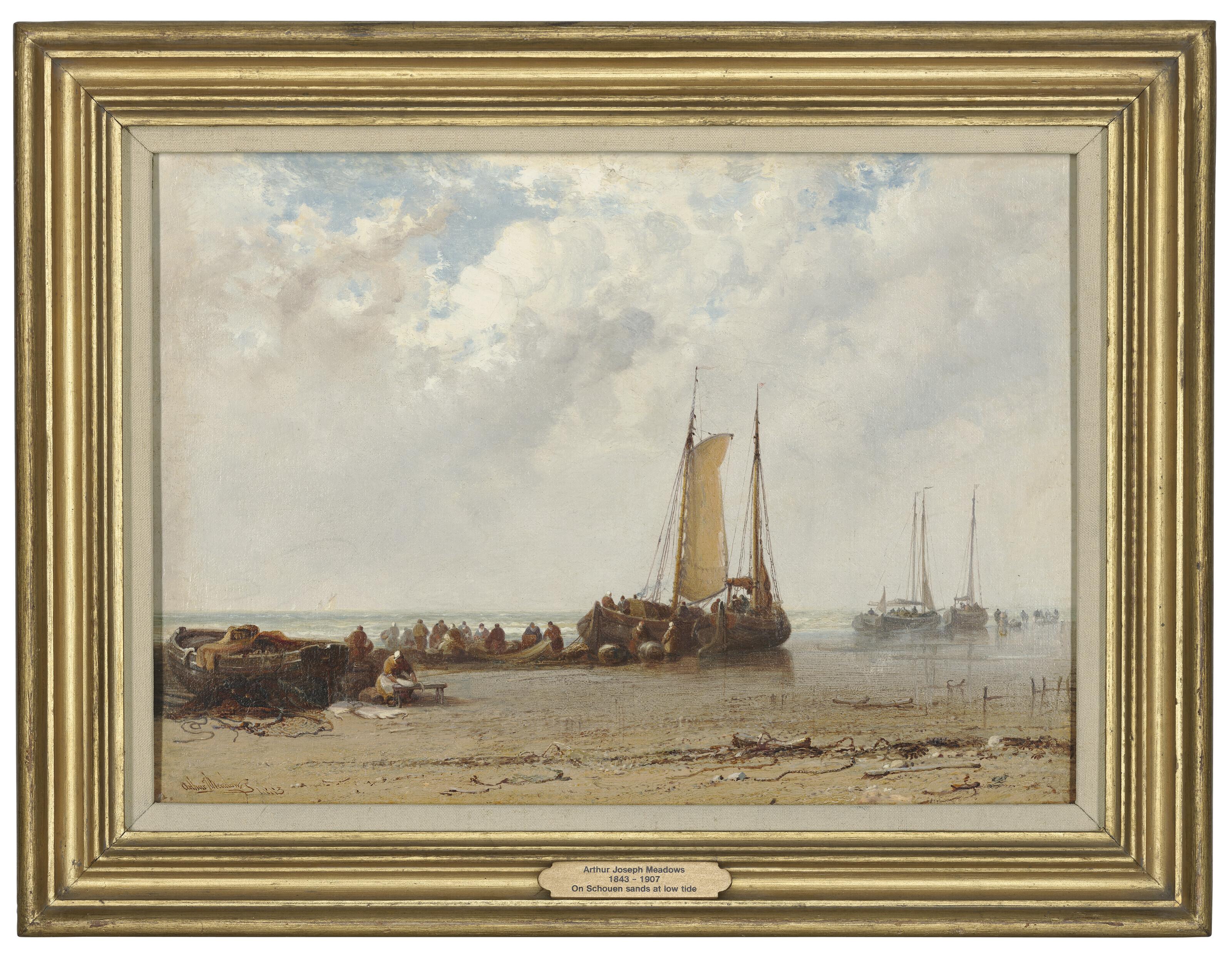 Arthur Joseph Meadows - On Shouen sands at low tide