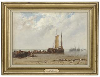 Arthur Joseph Meadows - On Shouen sands at low tide