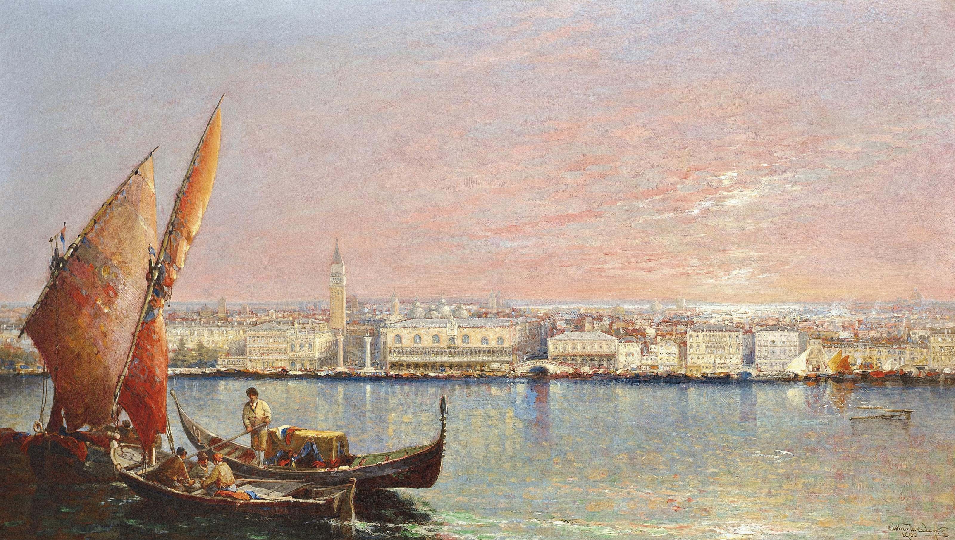 Arthur Joseph Meadows - Venetian panorama