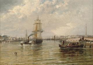 Arthur Joseph Meadows - Yarmouth from Gorlestone ferry