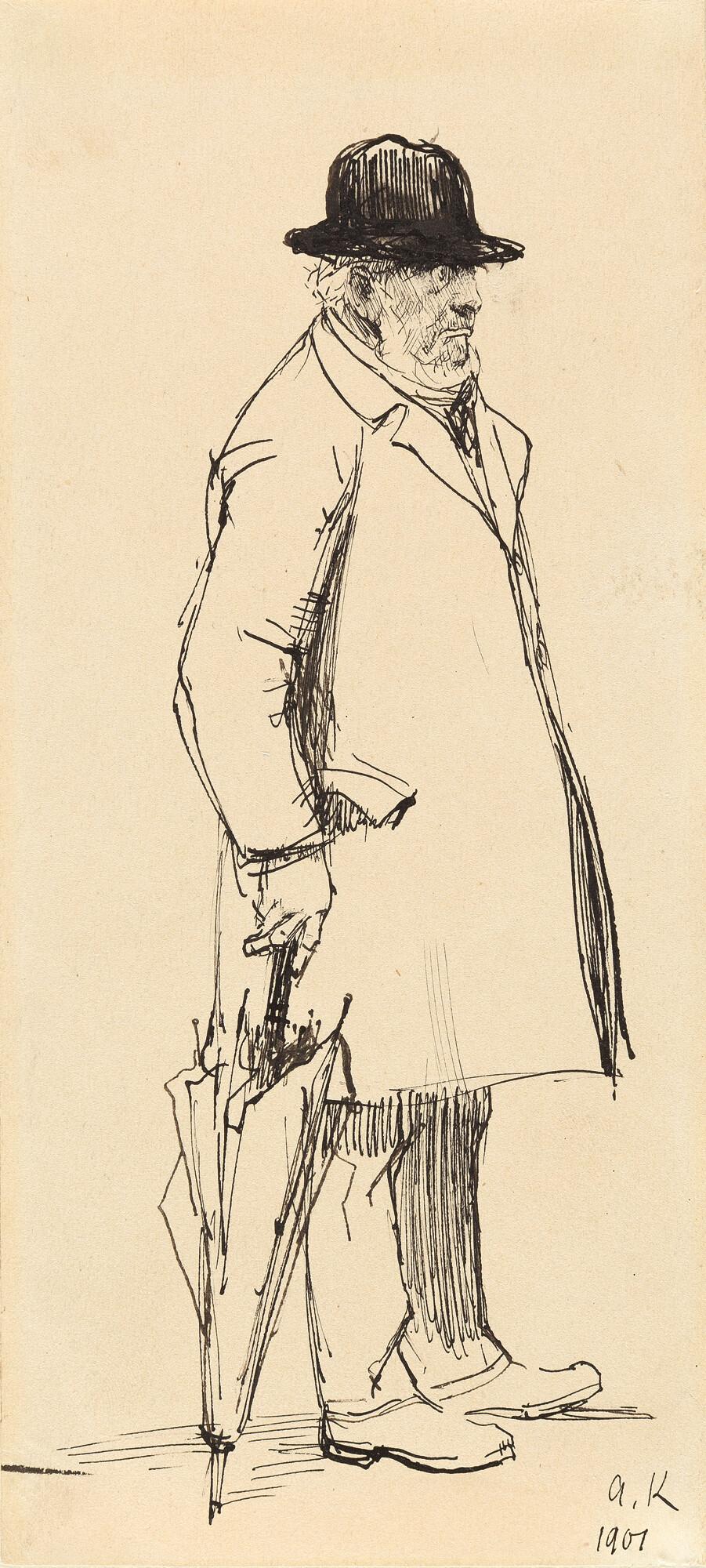 Arthur Kampf - Porträt des Malerfreundes Adolph Menzel.