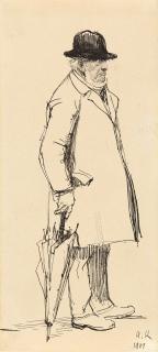 Arthur Kampf - Porträt des Malerfreundes Adolph Menzel.