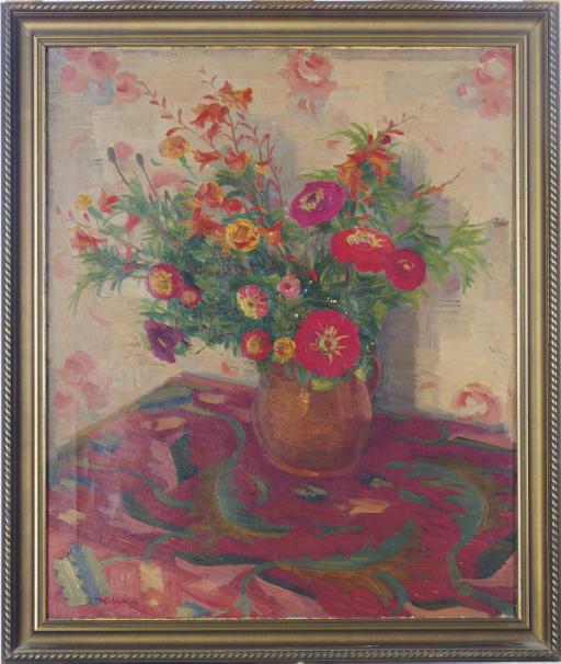 Arthur Kolnik - Still Life of Flowers On A Table