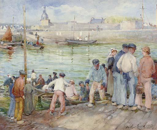 Arthur Legge - Landing Fish, Concarneau