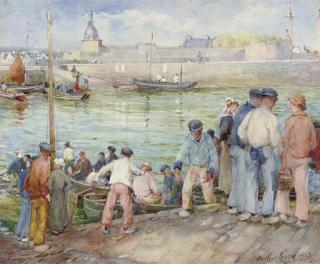 Arthur Legge - Landing Fish, Concarneau
