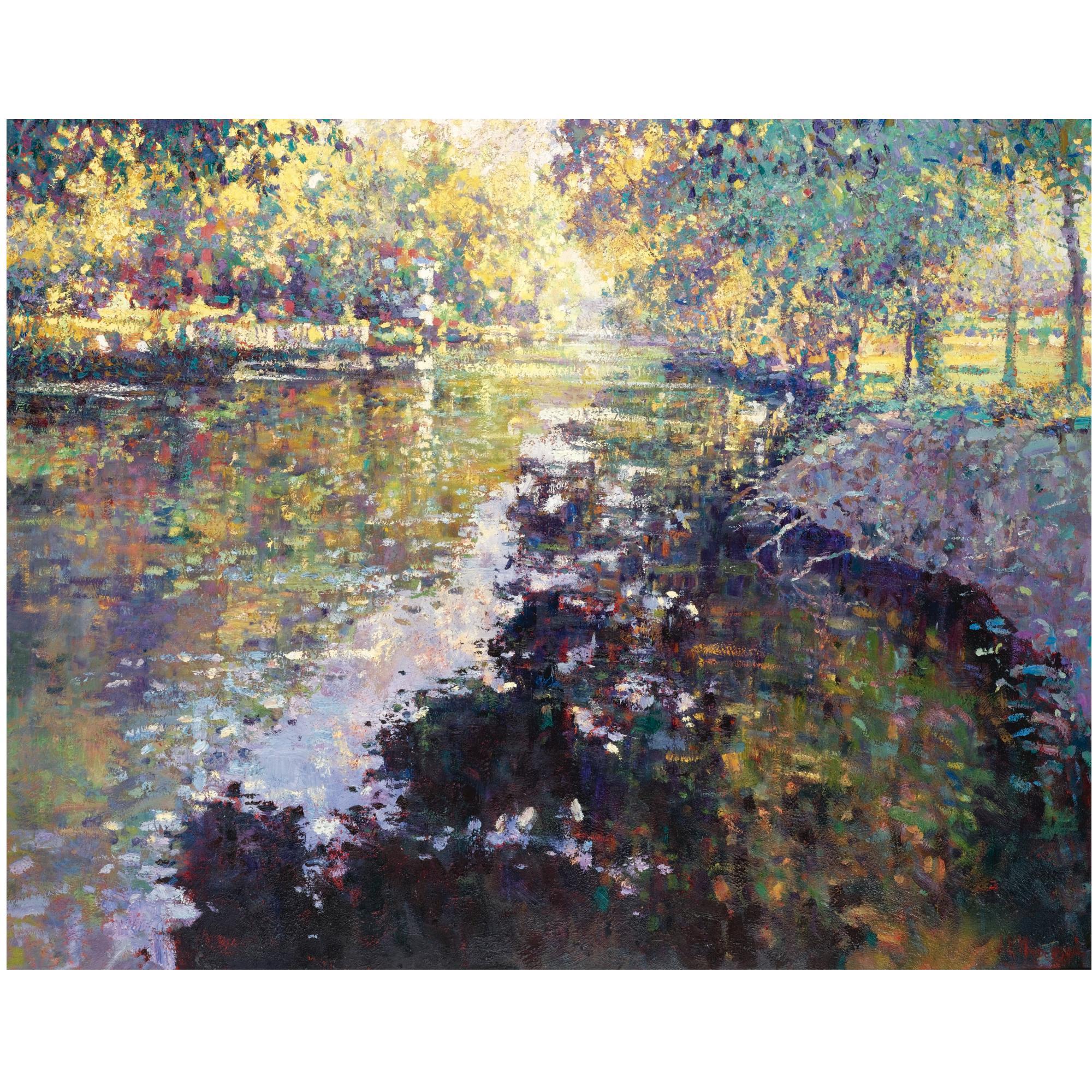 Arthur Maderson - Autumn Evening, River Dordogne Near Beynac