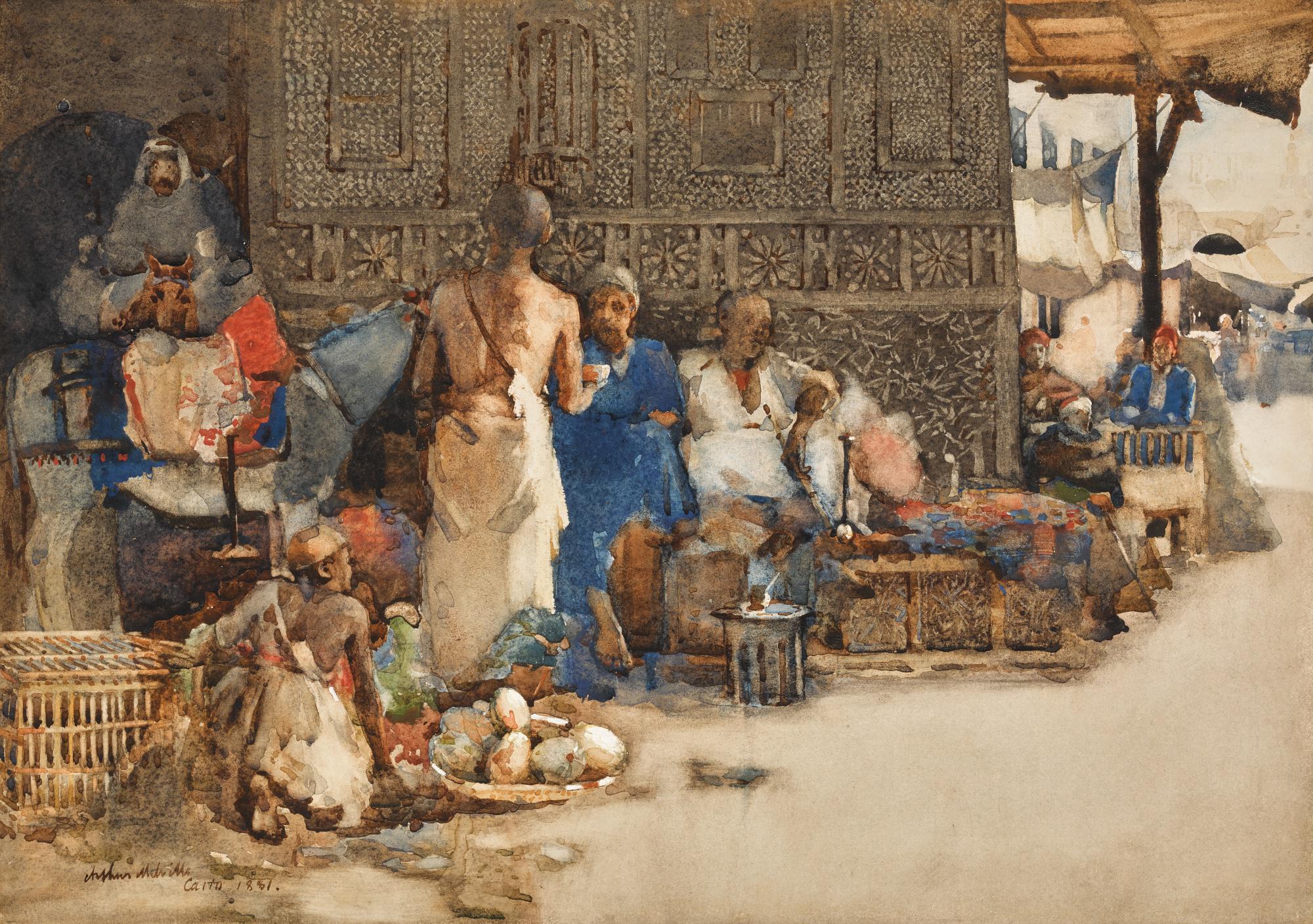Arthur Melville, A.R.S.A., R.S.W. A.R.S. - A Cairo Coffee Stall