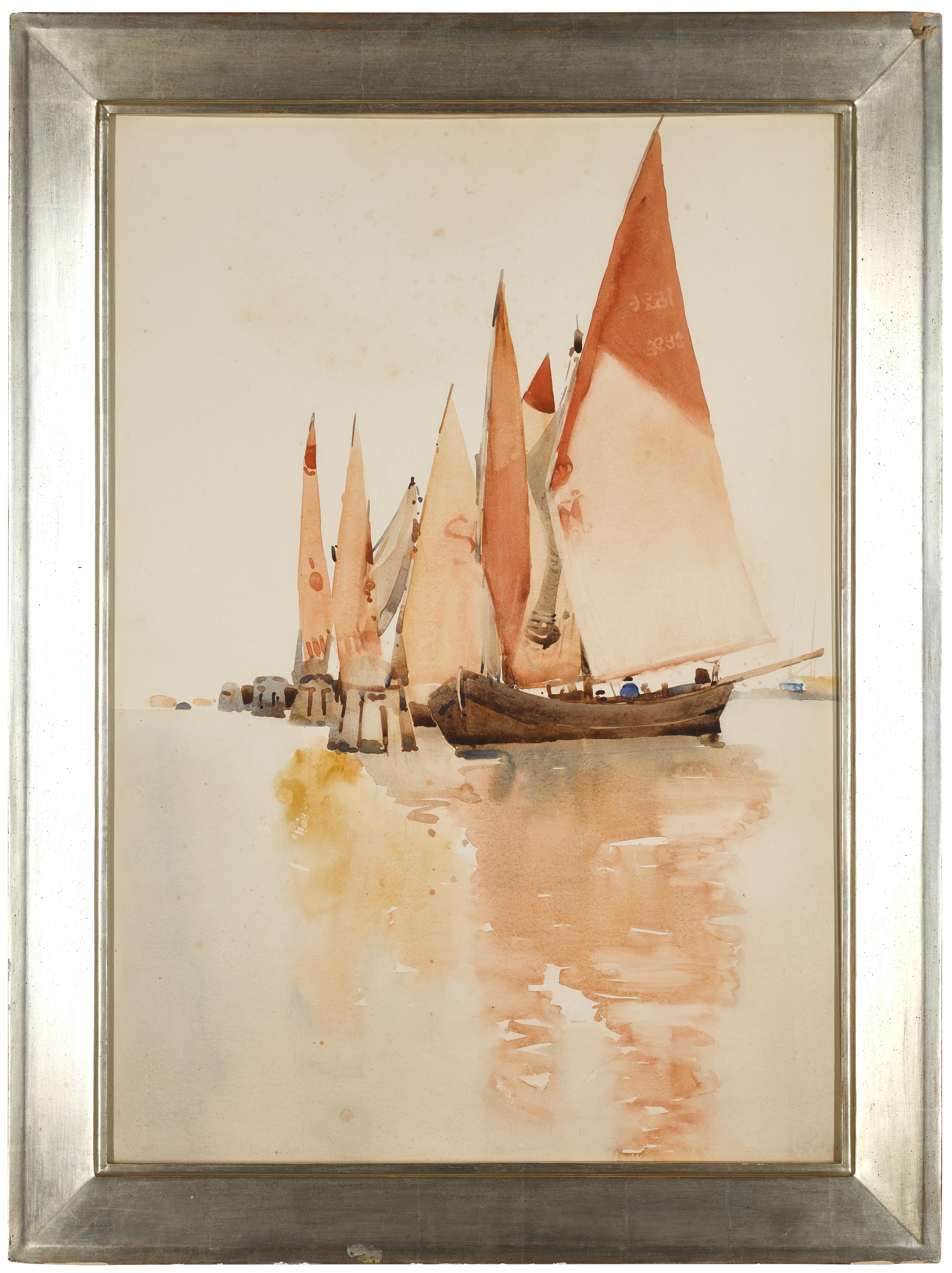 Arthur Melville, A.R.S.A., R.S.W., A.R.S. - Sails Against The Morning Sky, Venice