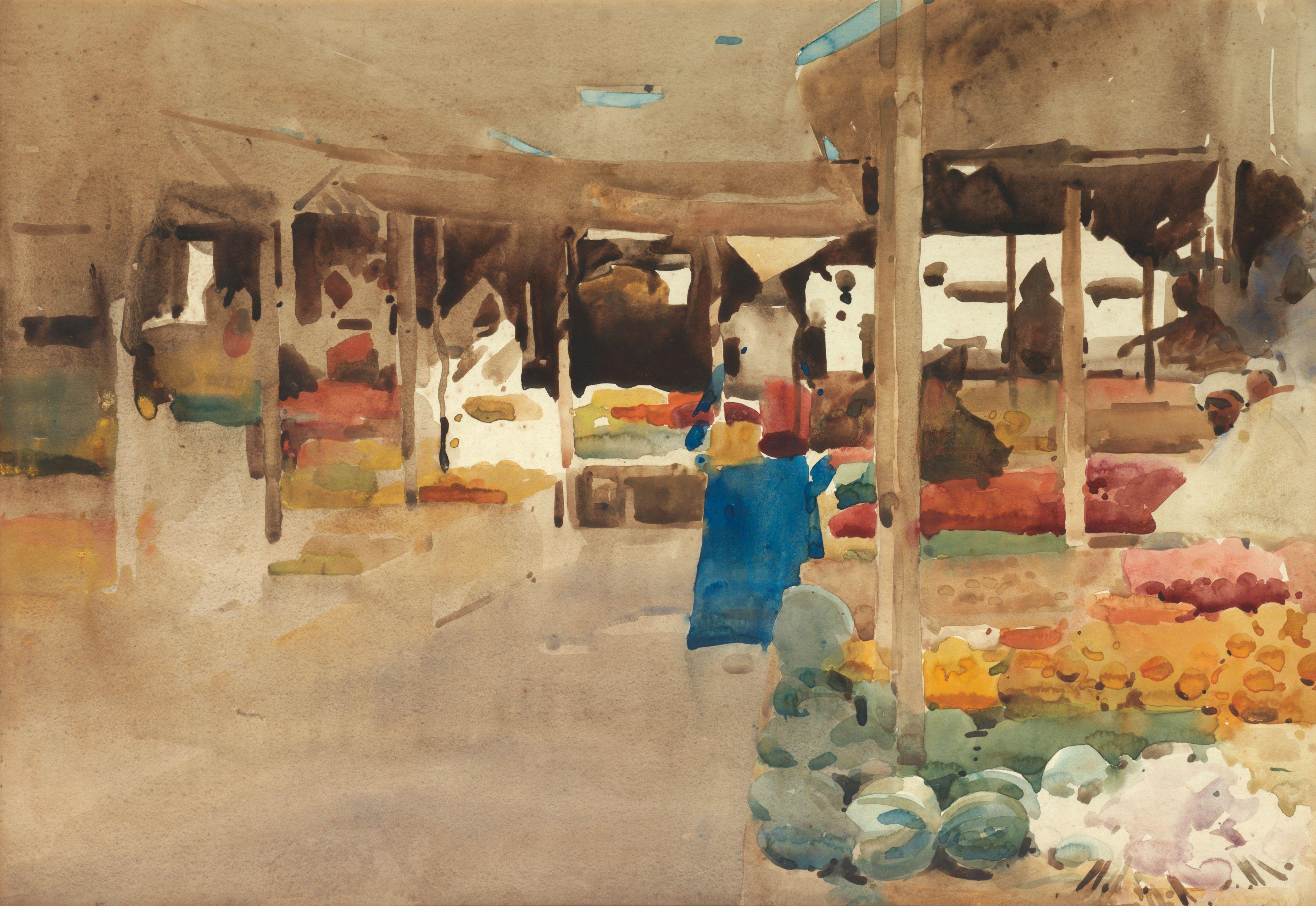 Arthur Melville ARSA RSW ARS - The fruit market