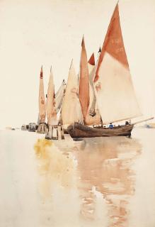 Arthur Melville, R.W.S., A.R.S.A., R.S.W. - Sails Against The Morning Sky, Venice