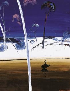 Arthur Merric Bloomfield Boyd - Black Swan and Sandy River Bank