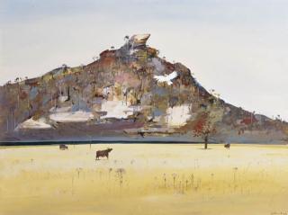 Arthur Merric Bloomfield Boyd - Pulpit Rock with Cows and Cockatoos