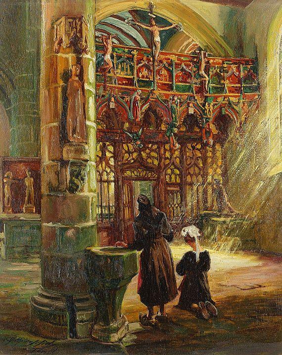 Arthur Midy - Interieur der Kapelle St. Fiacre