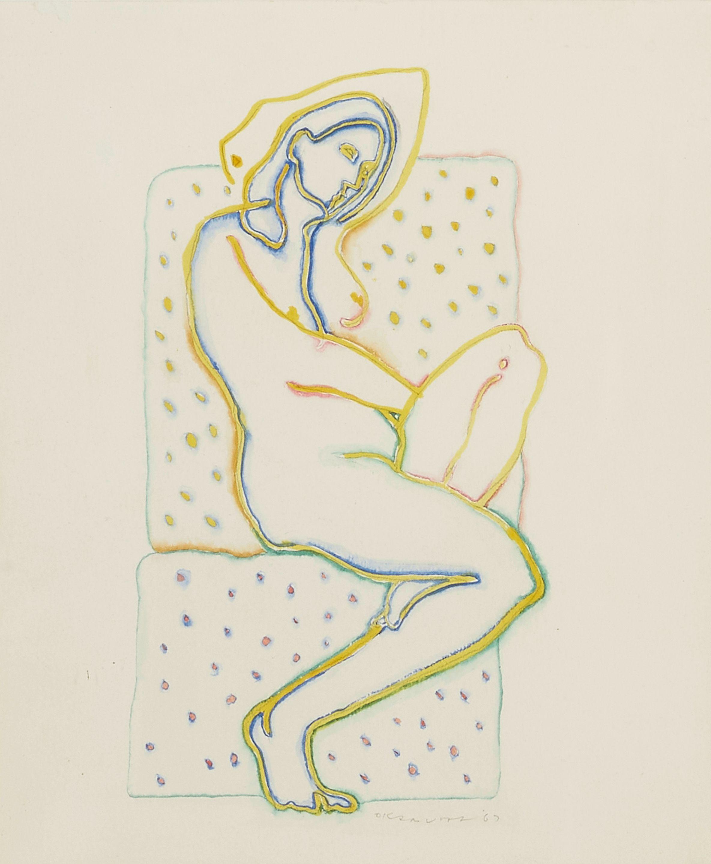 Arthur Okamura - Still Life with Vase, Nude, Houses, and San Francisco Bay Bridge (a group of four)