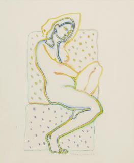 Arthur Okamura - Still Life with Vase, Nude, Houses, and San Francisco Bay Bridge (a group of four)