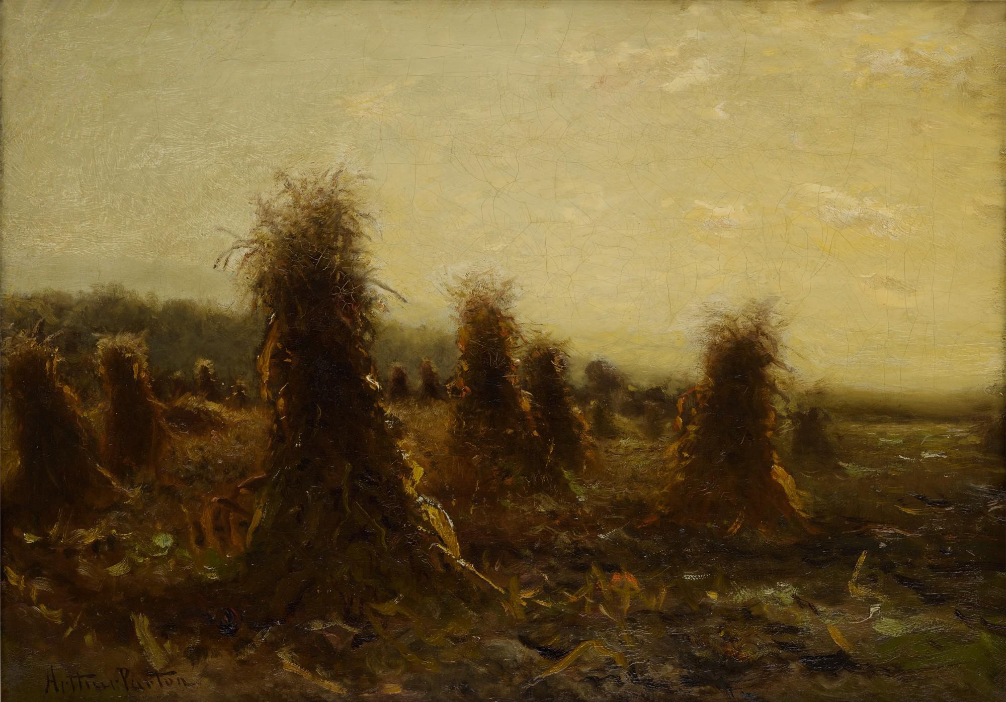 Arthur Parton - Cornstalks at Dusk