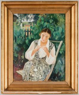 Arthur Percy - Woman with embroidery