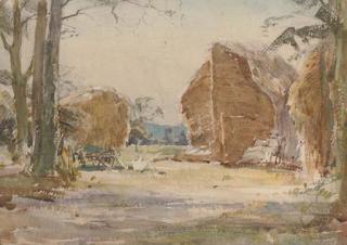 Arthur Reginald Smith, R.W.S., R.S.W. - A Norfolk Rickyard