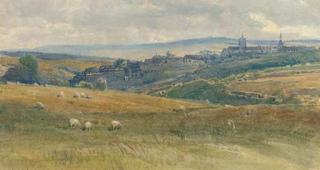 Arthur Reginald Smith, R.W.S., R.S.W. - Distant View of Avallon