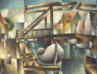 Arthur Segal - Die Brücke in Rügenwaldermünde