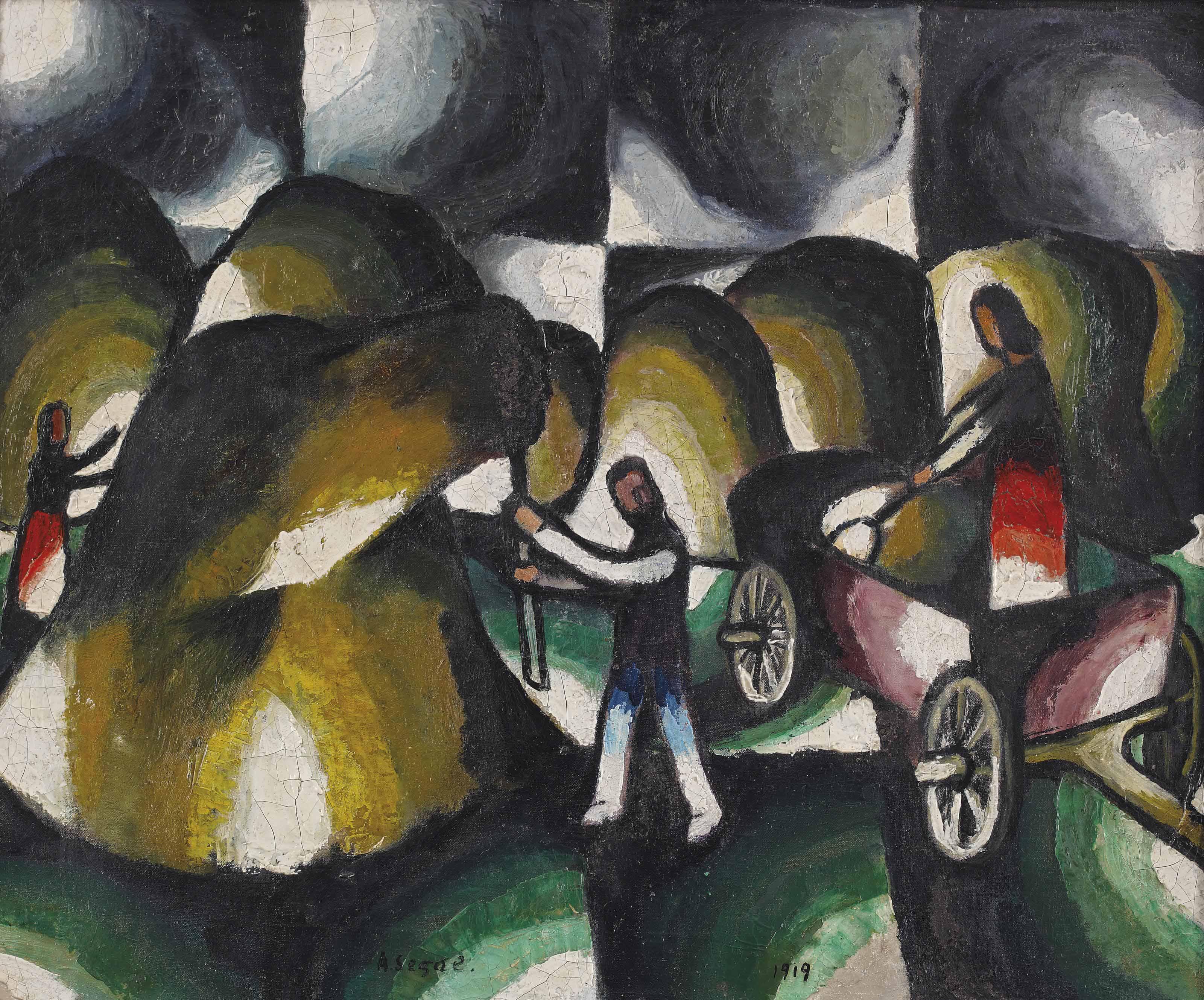 Arthur Segal - Die Heuernte (Zyklus Arbeit)