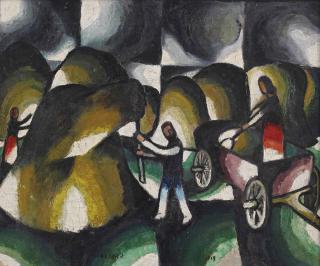 Arthur Segal - Die Heuernte (Zyklus Arbeit)