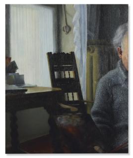 Arthur Segal - Interieur mit Fenster und Figur