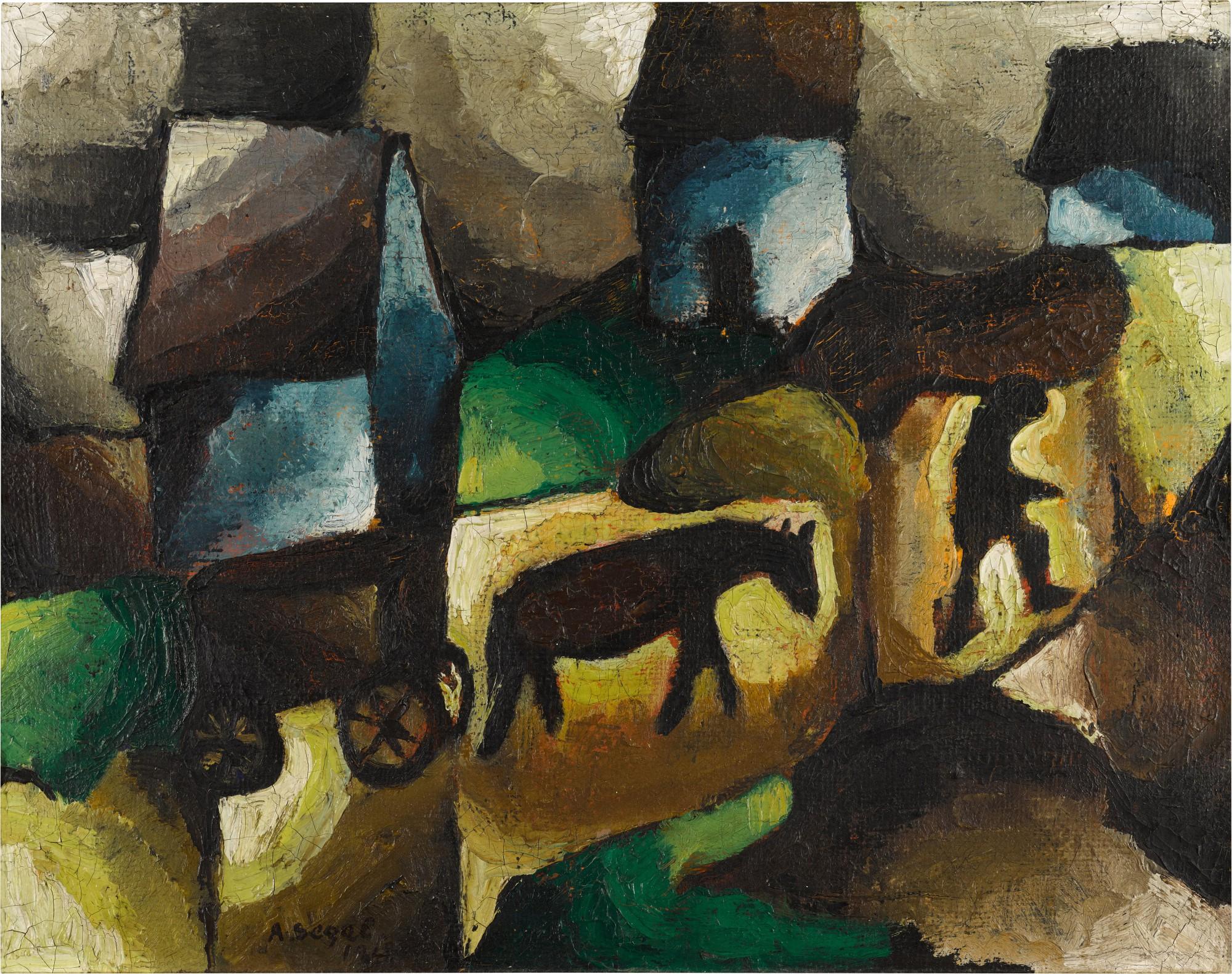 Arthur Segal - Mensch, Pferd, Wagen (Man, horse, wagon)